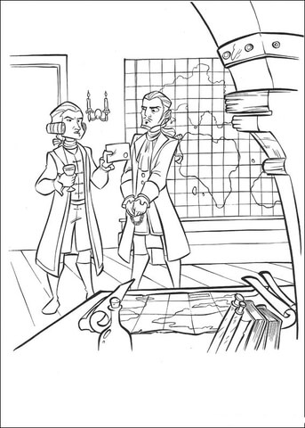 Two Enemies  Coloring Page